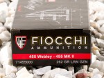 Fiocchi - Lead Round Nose - 262 Grain 455 Webley Ammo - 50 Rounds