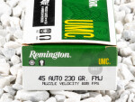 Remington - Full Metal Jacket - 230 Grain 45 ACP Ammo - 50 Rounds