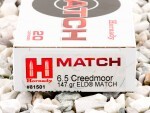 Hornady - ELD Match - 147 Grain 6.5 Creedmoor Ammo - 200 Rounds