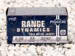 Fiocchi - Full Metal Jacket Boat Tail M193 - 55 Grain 5.56x45mm Ammo - 1000 Rounds