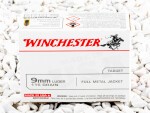 Winchester Full Metal Jacket (FMJ) 115 Grain 9mm Luger (9x19)  Ammo - 1000 Rounds