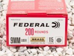 Federal - Full Metal Jacket - 115 Grain 9mm Ammo - 200 Rounds