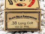Black Hills Ammunition - Lead Round Nose - 158 Grain 38 Long Colt Ammo - 50 Rounds