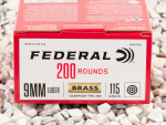 Federal - Full Metal Jacket - 115 Grain 9mm Ammo - 1000 Rounds