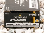 Fiocchi - Jacketed Hollow Point - 124 Grain 9mm Ammo - 1000 Rounds