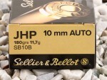 Sellier & Bellot - Jacketed Hollow Point - 180 Grain 10mm Ammo - 50 Rounds