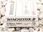 Winchester - Full Metal Jacket M855 - 62 Grain 5.56x45mm Ammo - 1000 Rounds