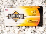 Armscor - Bonded Pointed Soft Point - 62 Grain 223 Remington Ammo - 20 Rounds