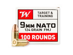 Winchester - Full Metal Jacket - 124 Grain 9mm NATO Ammo - 1000 Rounds