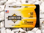 Armscor - Jacketed Hollow Point - 40 Grain 22 Magnum Ammo - 500 Rounds