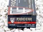 Fiocchi - Jacketed Hollow Point - 147 Grain 9mm Ammo - 1000 Rounds