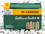 Sellier & Bellot - Full Metal Jacket - 110 Grain 30 Carbine Ammo - 50 Rounds