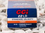 CCI - Lead Round Nose - 40 Grain 22 Long Rifle Ammo - 50 Rounds