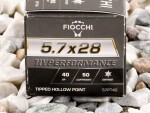 Fiocchi - Polymer Tipped - 40 Grain 5.7x28mm Ammo - 50 Rounds