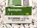Remington - Full Metal Jacket - 110 Grain 30 Carbine Ammo - 50 Rounds