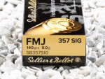 Sellier & Bellot - Full Metal Jacket - 140 Grain 357 Sig Ammo - 50 Rounds