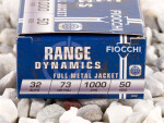 Fiocchi - Full Metal Jacket - 73 Grain 32 Auto Ammo - 1000 Rounds