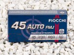 Fiocchi - Full Metal Jacket 230 Grain 45 ACP Ammo - 500  Rounds