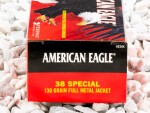 Federal - Full Metal Jacket - 130 Grain 38 Special Ammo - 1000 Rounds