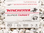 Winchester 20 Gauge - 2-3/4" 7/8oz. #8 Shot - 250 Rounds
