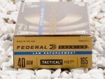 Federal - Jacketed Hollow Point - 165 Grain 40 S&W Ammo - 50 Rounds