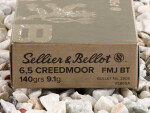 Sellier & Bellot - Full Metal Jacket Boat Tail - 140 Grain 6.5 Creedmoor Ammo - 20 Rounds