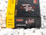 PMC X-Tac Full Metal Jacket Boat Tail (FMJ-BT) 147 Grain 308 Winchester  (7.62X51)  Ammo - 20 Rounds