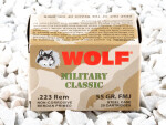 Wolf - Full Metal Jacket - 55 Grain 223 Rem Ammo - 500 Rounds