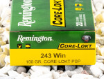 Remington - Core Lokt Pointed Soft Point - 100 Grain 243 Winchester Ammo - 20 Rounds