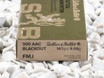 Sellier & Bellot Full Metal Jacket (FMJ) 147 Grain 300 AAC Blackout Ammo - 20 Rounds