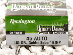 Remington - Jacketed Hollow Point - 185 Grain 45 ACP Ammo - 20 Rounds
