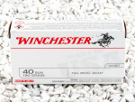 Winchester USA Full Metal Jacket (FMJ) 180 Grain 40 Smith & Wesson Ammo - 500 Rounds