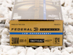 Federal - Jacketed Hollow Point - 124 Grain 9mm +P Ammo - 50 Rounds
