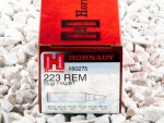 Hornady - Full Metal Jacket Boat Tail - 55 Grain 223 Remington Ammo - 500 Rounds
