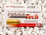 MAXXTech - Full Metal Jacket - 92 Grain 9mm Makarov Ammo - 50 Rounds