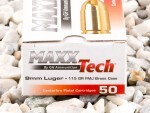 MAXXTech - Full Metal Jacket - 115 Grain 9mm Ammo - 500 Rounds