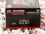 Blazer - Total Metal Jacket - 158 Grain 38 Special +P Ammo - 1000 Rounds