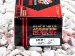 Black Hills Ammunition Jacketed Hollow-Point (JHP) 124 Grain 9mm Luger (9x19)  Ammo - 20 Rounds
