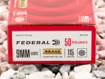 Federal - Full Metal Jacket - 115 Grain 9mm Ammo - 50 Rounds