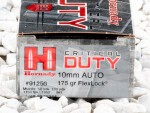 Hornady Critical Duty Flex-Tip-Technology (FTX) 175 Grain 10mm Auto Ammo - 20 Rounds