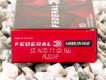 Federal - Full Metal Jacket - 71 Grain 32 Auto Ammo - 50 Rounds