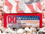 Hornady - Soft Point - 100 Grain 243 Winchester Ammo - 20 Rounds
