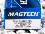 Magtech - Jacketed Hollow Point - 147 Grain 9mm Luger Ammo - 50 Rounds
